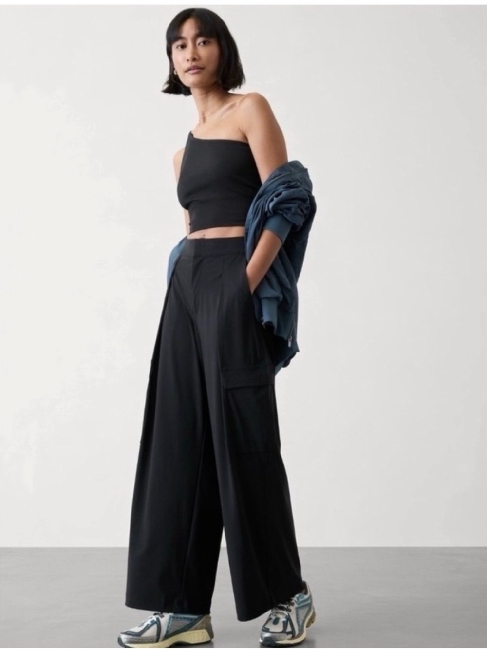Athleta Pinnacle Cargo Pants black priced $149 NWT sizes 6 & 10 available
